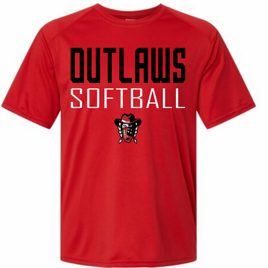 Red Outlaws Softball Dry Fit