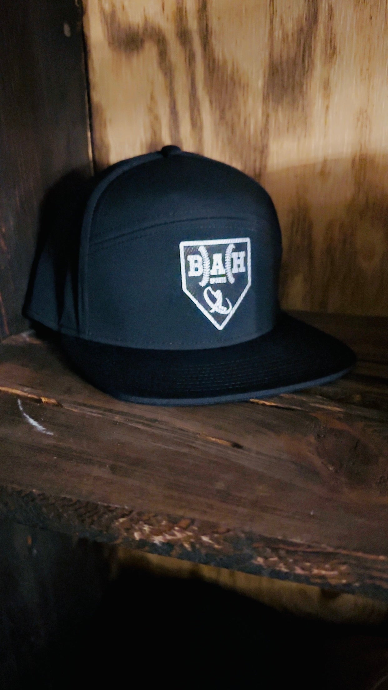 Black 5 Panel B.A.H Hat